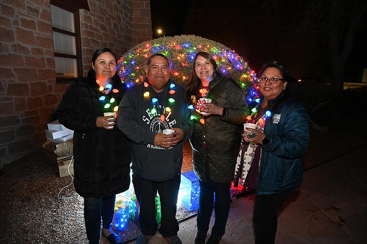The Office of the Speaker and the Navajo Nation Council distributed gifts from Toys for Tots at the annual tree lighting event Dec. 18. (Photos/NNC)