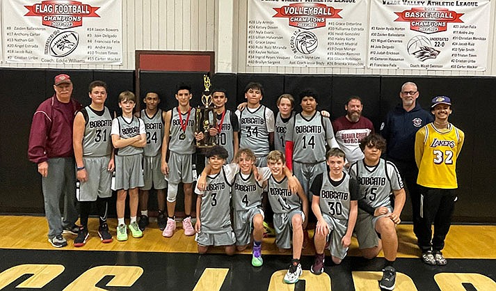 The Beaver Creek Bobcats beat Cottonwood Community School in the first round, sending the Bobcats to the Championship game against Dr. Daniel Bright Elementary School where the Bobcats once again, defeated their opponents. (Courtesy/Jesica Kramme)