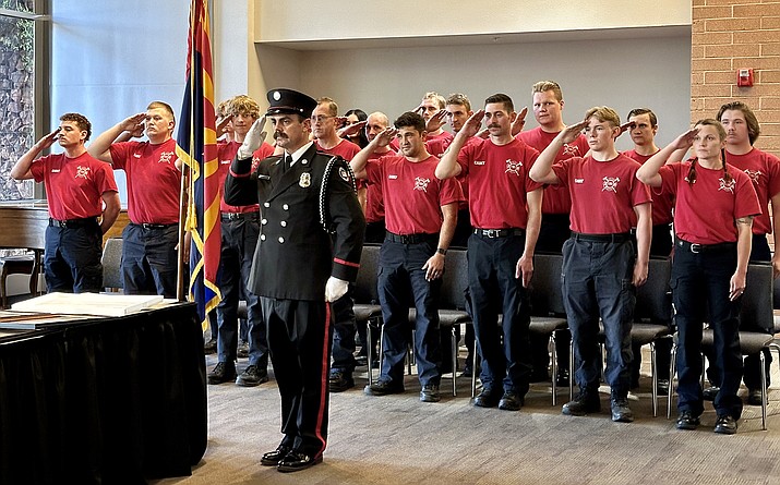 Twenty-two men and women graduated from the Yavapai College Fire Academy on Dec. 9, 2023, prepared for a career in the fire service. (Courtesy photo)