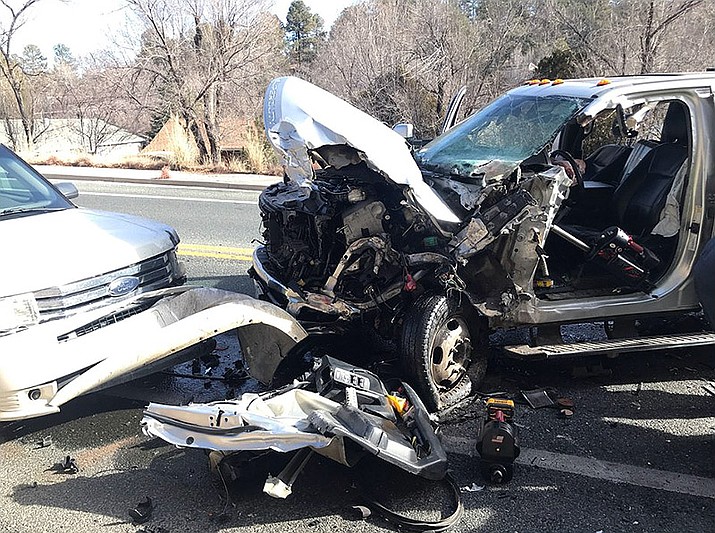 1 hurt in threevehicle collision in Prescott The Daily Courier