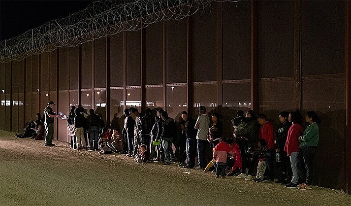 Large groups of illegal aliens were apprehended by Yuma Sector Border Patrol agents near Yuma on June 4, 2019. (CBP photo by Jerry Glaser)
