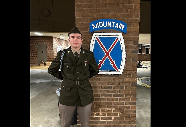 Williams resident Private Justin Mitchell graduated from the United States Army Basic and Infantry school Jan. 26 at Fort Benning. He will be assigned to an infantry unit in Johnson, Louisiana. (Submitted photo)