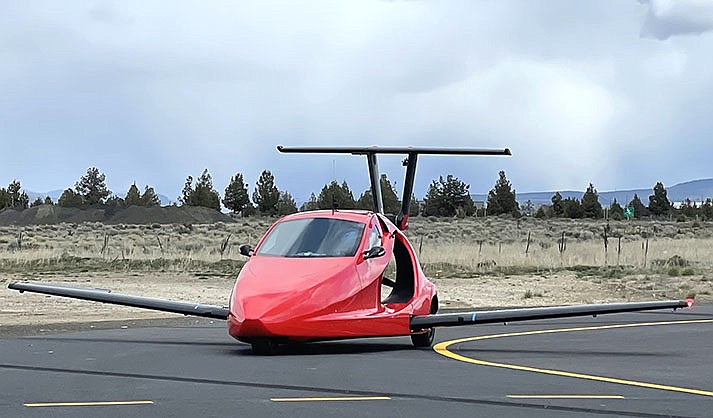 This is the Switchblade "roadable aircraft" that would be allowed to register -- and be driven on Arizona roads -- as a motorcycle if state lawmakers approve changes in vehicle laws. (Photo from Samson Sky)