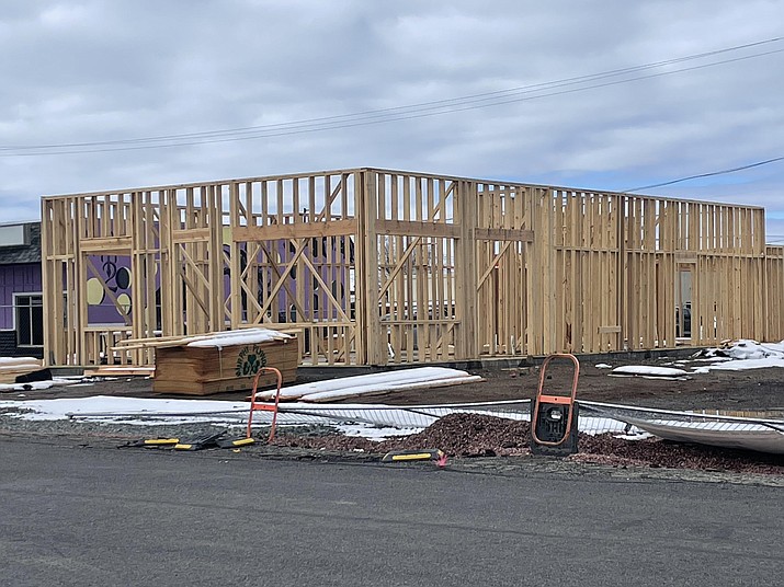 Church’s Chicken is under construction next to The Human Bean on Highway 69 in Prescott Valley. (Jim Wright/Courier)