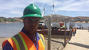 Heavy equipment arrived at the Watson Lake’s south boat ramp on the morning of April 23, 2018 along with more than a dozen workers. Their mission: To repair a leaky valve in the 99-year-old dam, and to block and stabilize another valve located lower in the dam wall.